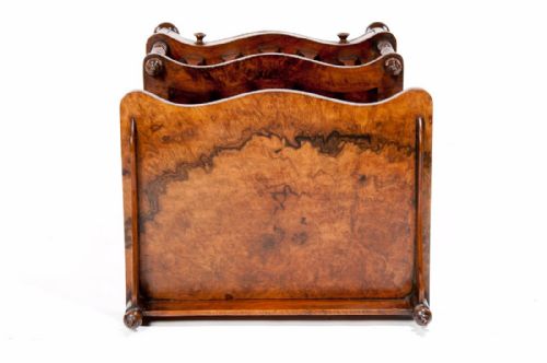 fig 9. Good Antique Victorian Burr Walnut Canterbury