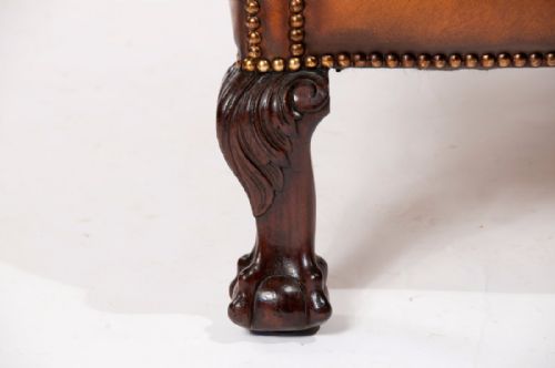 fig 4. Stunning Pair of Antique Leather Armchairs