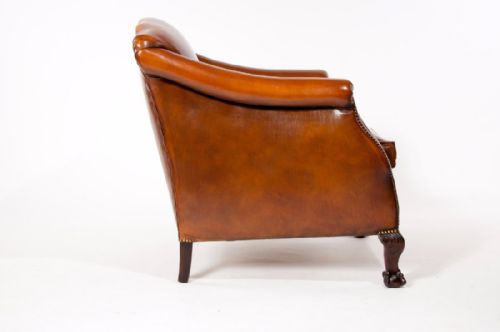 fig 5. Stunning Pair of Antique Leather Armchairs