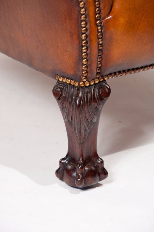 fig 8. Stunning Pair of Antique Leather Armchairs