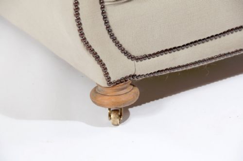 fig 7. Pair of Victorian Linen Upholstered Club Armchairs