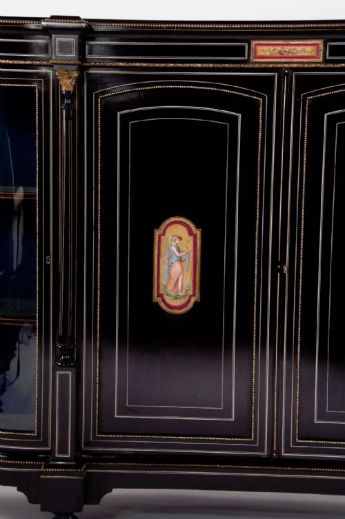 fig 3. Extremely Fine Ebonised Four Door Credenza