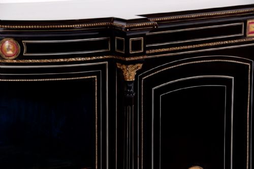 fig 6. Extremely Fine Ebonised Four Door Credenza
