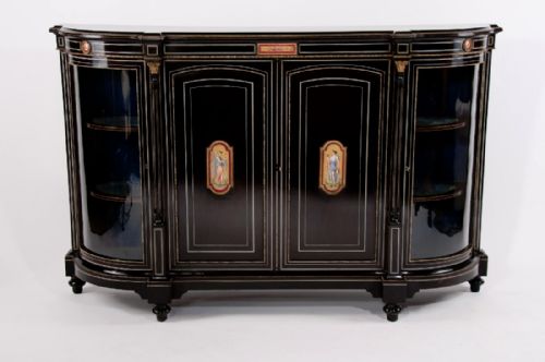 fig 7. Extremely Fine Ebonised Four Door Credenza