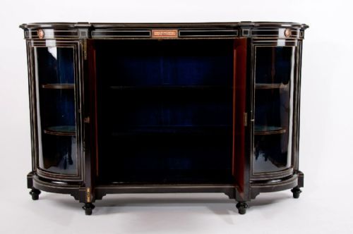 fig 9. Extremely Fine Ebonised Four Door Credenza