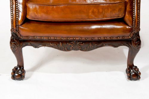 fig 3. A Wonderful Pair of Antique Leather Armchairs