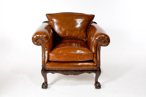 fig 7. A Wonderful Pair of Antique Leather Armchairs