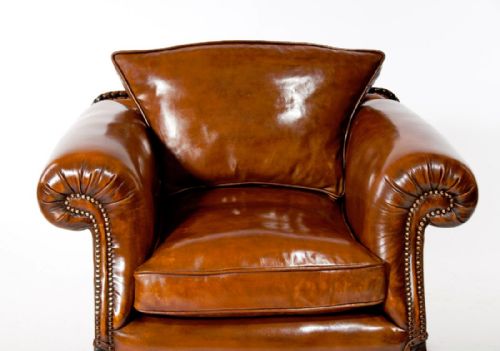 fig 9. A Wonderful Pair of Antique Leather Armchairs