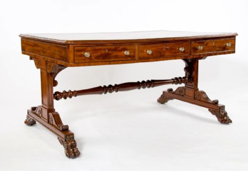 fig 1. Fine Regency Mahogany Partners Writing Table