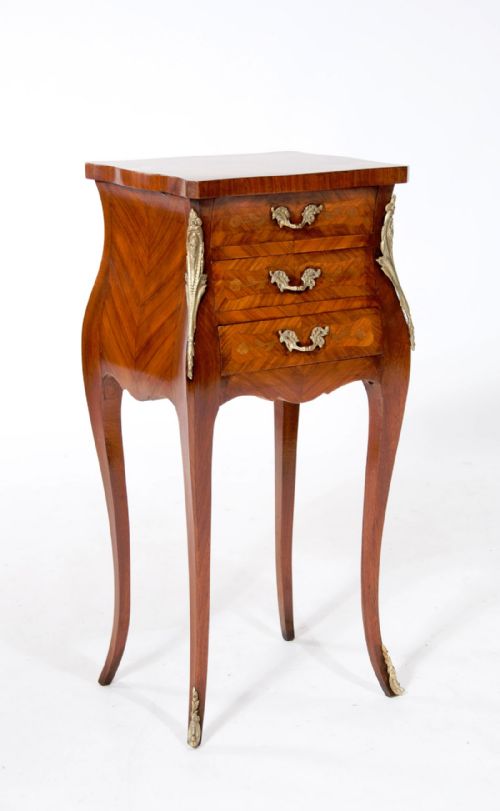 fig 5. Stunning Pair of Antique Shaped Bedside Chests