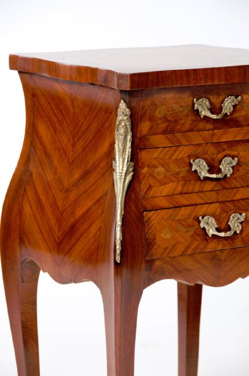 fig 6. Stunning Pair of Antique Shaped Bedside Chests