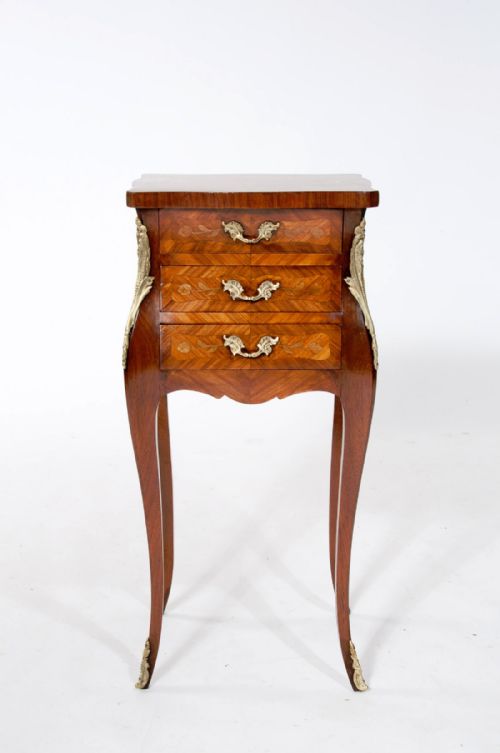 fig 10. Stunning Pair of Antique Shaped Bedside Chests