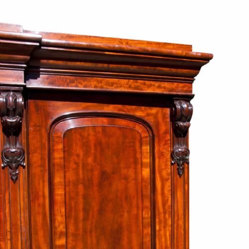 fig 2. Fine Quality Victorian Mahogany Breakfront Wardrobe