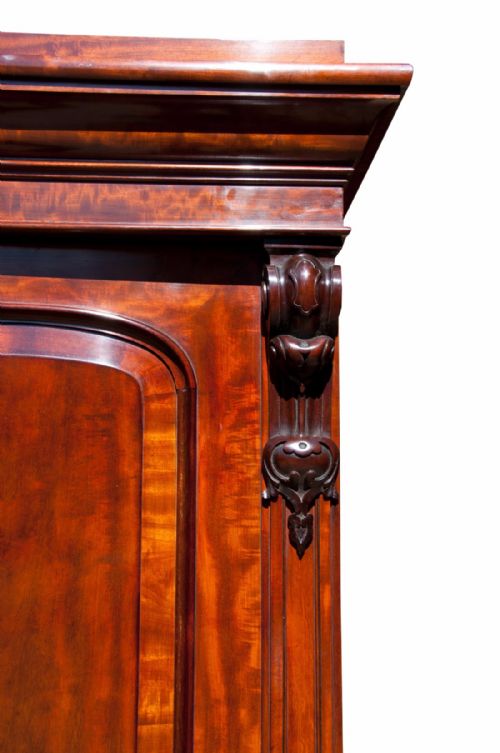 fig 3. Fine Quality Victorian Mahogany Breakfront Wardrobe