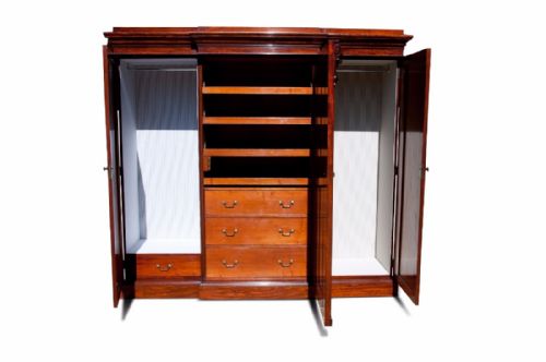 fig 4. Fine Quality Victorian Mahogany Breakfront Wardrobe