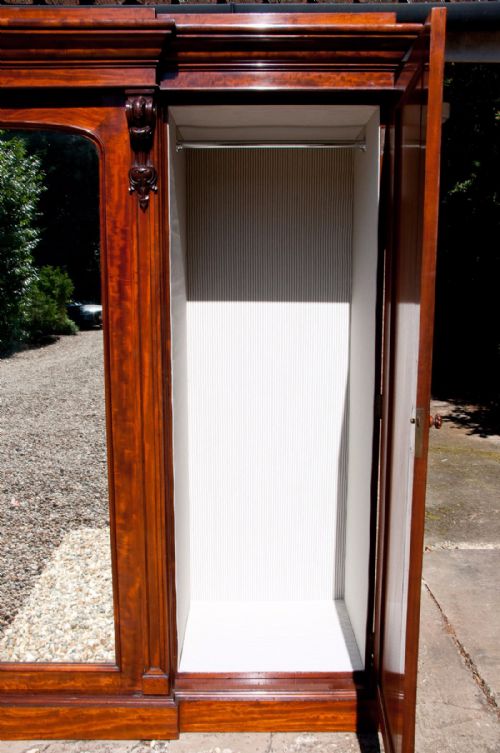 fig 6. Fine Quality Victorian Mahogany Breakfront Wardrobe