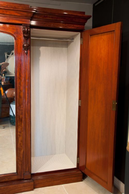 fig 9. Fine Quality Victorian Mahogany Breakfront Wardrobe