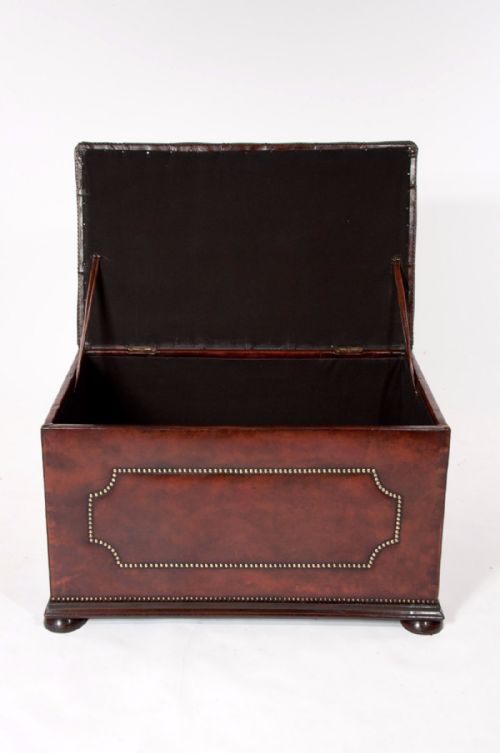 fig 5. Antique Leather Upholstered Ottoman C1900