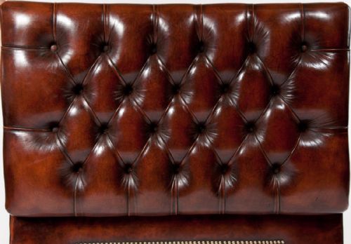 fig 8. Antique Leather Upholstered Ottoman C1900