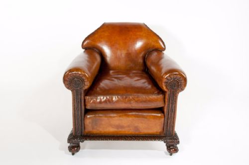 fig 2. A Exceptional Pair of Victorian Leather Armchairs