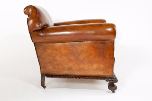 fig 4. A Exceptional Pair of Victorian Leather Armchairs
