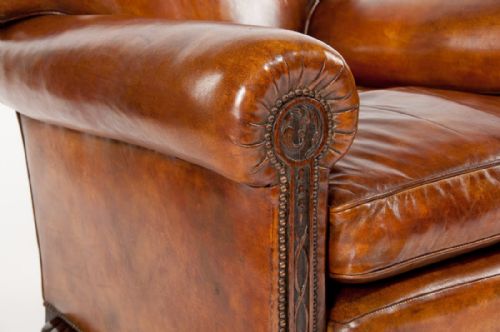 fig 6. A Exceptional Pair of Victorian Leather Armchairs