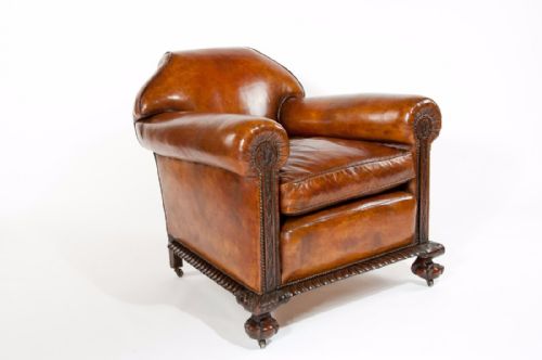 fig 7. A Exceptional Pair of Victorian Leather Armchairs
