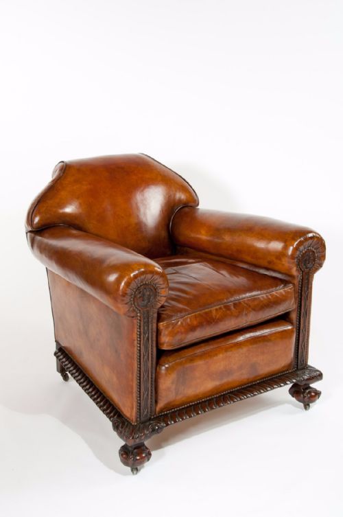 fig 8. A Exceptional Pair of Victorian Leather Armchairs