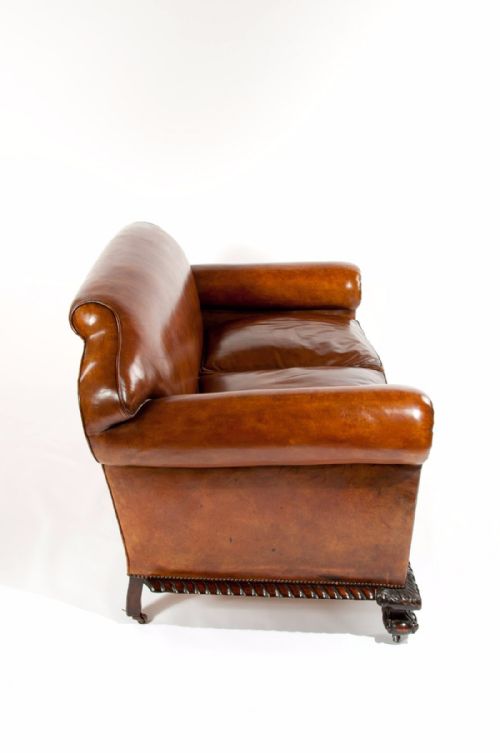 fig 6. Fine Quality Victorian Leather Couch Sofa