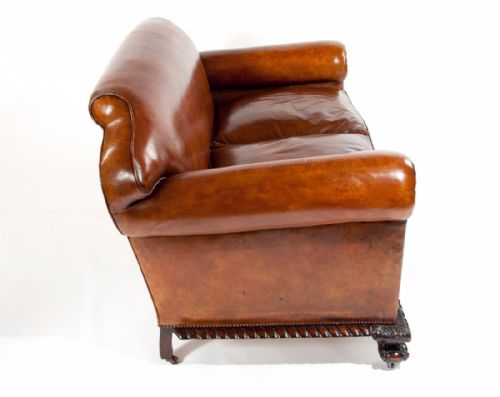fig 7. Fine Quality Victorian Leather Couch Sofa
