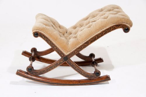 fig 3. Fine Antique Rocking Gout Stool