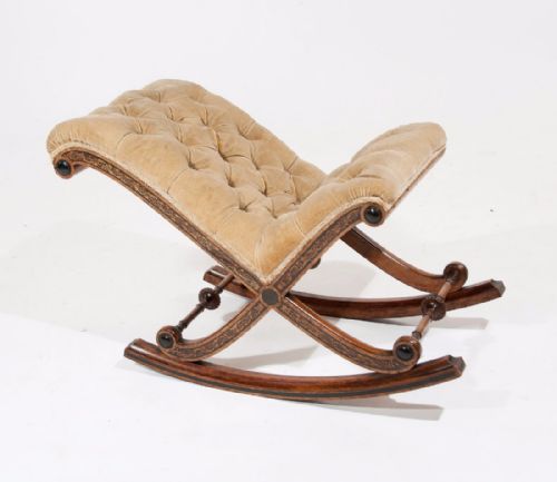 fig 4. Fine Antique Rocking Gout Stool