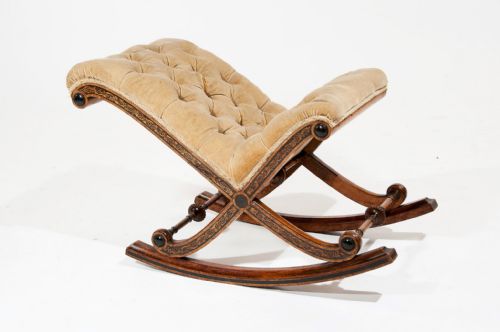 fig 1. Fine Antique Rocking Gout Stool