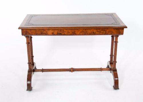 fig 3. Fine 19th Century Gillows Burr Walnut Writing Table