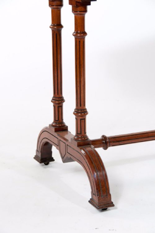 fig 4. Fine 19th Century Gillows Burr Walnut Writing Table
