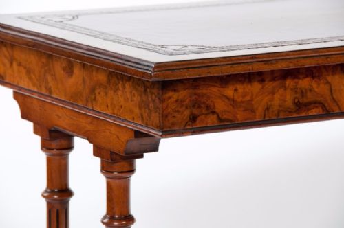 fig 6. Fine 19th Century Gillows Burr Walnut Writing Table