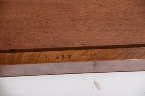 fig 8. Fine 19th Century Gillows Burr Walnut Writing Table