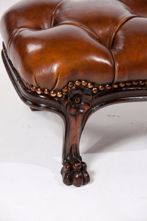 fig 1. William IV Rosewood Leathered Footstool