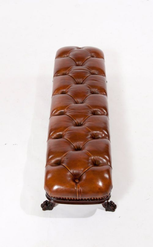 fig 3. William IV Rosewood Leathered Footstool