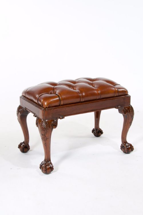 Antique Howard and Sons Walnut Stool