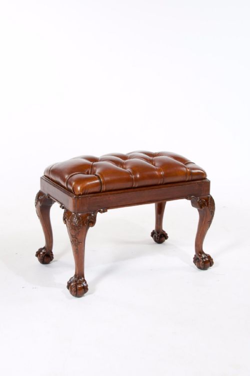fig 1. Antique Howard and Sons Walnut Stool