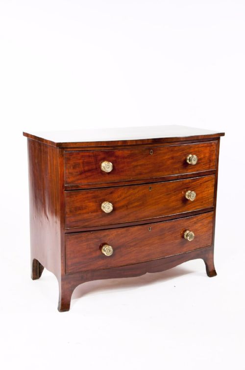 fig 1. George III Mahogany Bow Chest of Drawers
