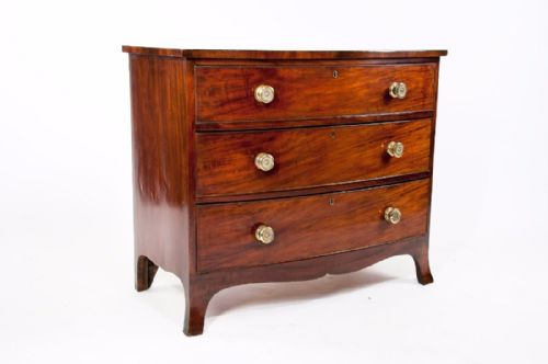 fig 2. George III Mahogany Bow Chest of Drawers