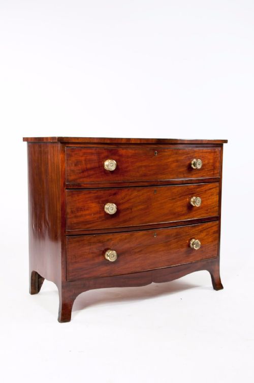 fig 3. George III Mahogany Bow Chest of Drawers