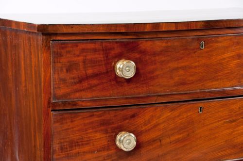 fig 4. George III Mahogany Bow Chest of Drawers