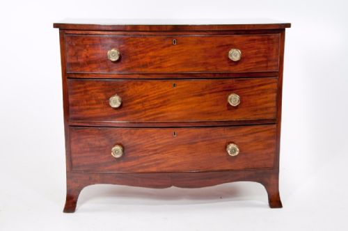 fig 6. George III Mahogany Bow Chest of Drawers