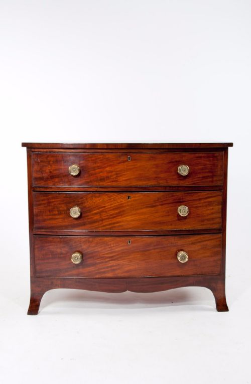 fig 7. George III Mahogany Bow Chest of Drawers