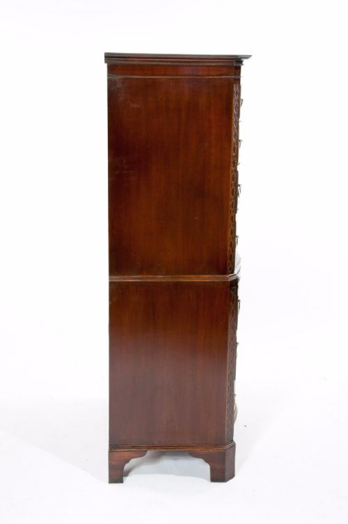 fig 7. Quality Serpentine Mahogany Chest On Chest