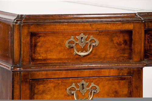fig 4. Superb Antique Burr Walnut Pedestal Desk