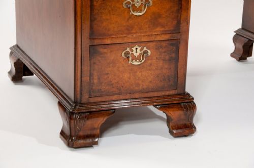 fig 6. Superb Antique Burr Walnut Pedestal Desk